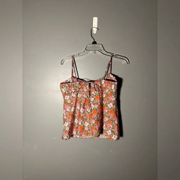 J.Crew Gathered Organic Cotton Camisole in Liberty Meadow Song fabric Size 10 - Picture 3 of 6